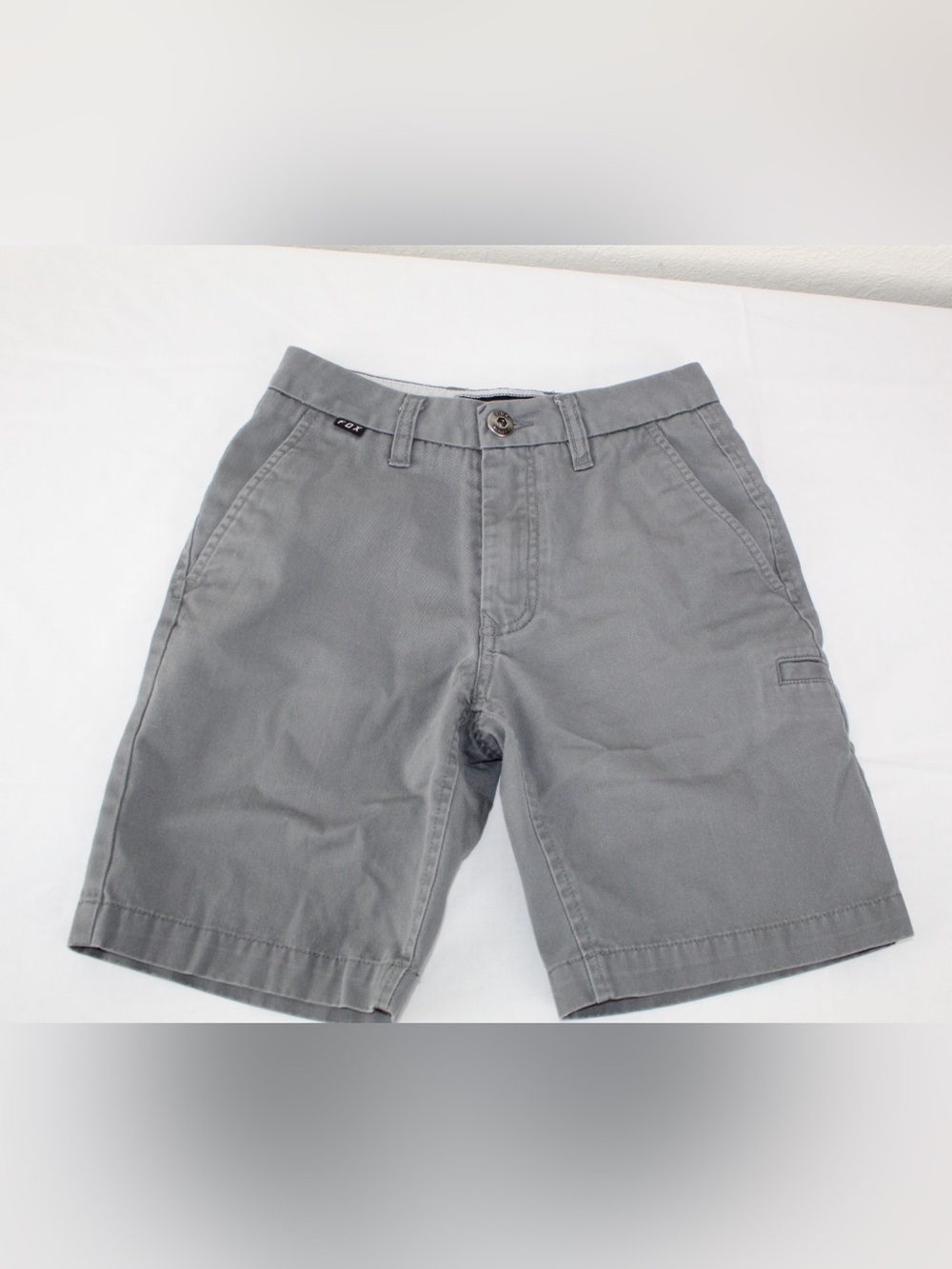 Fox size 22 Boys Gray Flat-Front Casual Shorts
